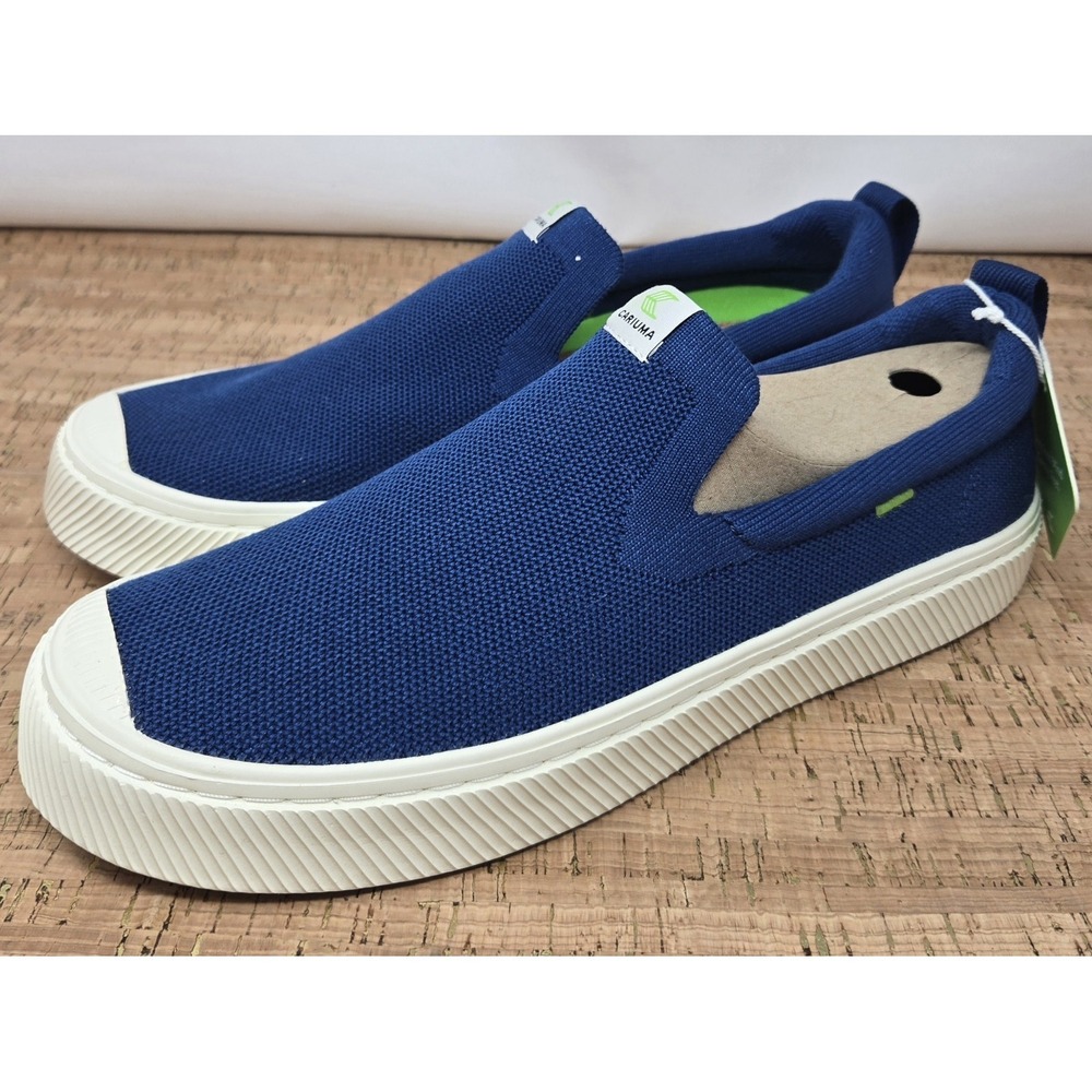 Cariuma Ibi Slip-On Casual Sneaker Womens 12.5 Mens 11 Mineral Blue Knit  Shoes - Picture 2 of 10